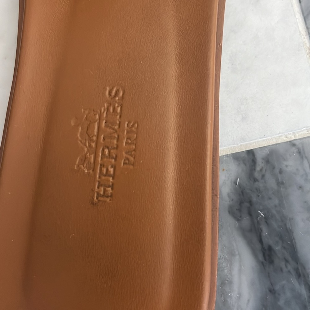 Hermes’ Oran Sandals- denim sz 38.5 - Picture 3 of 7